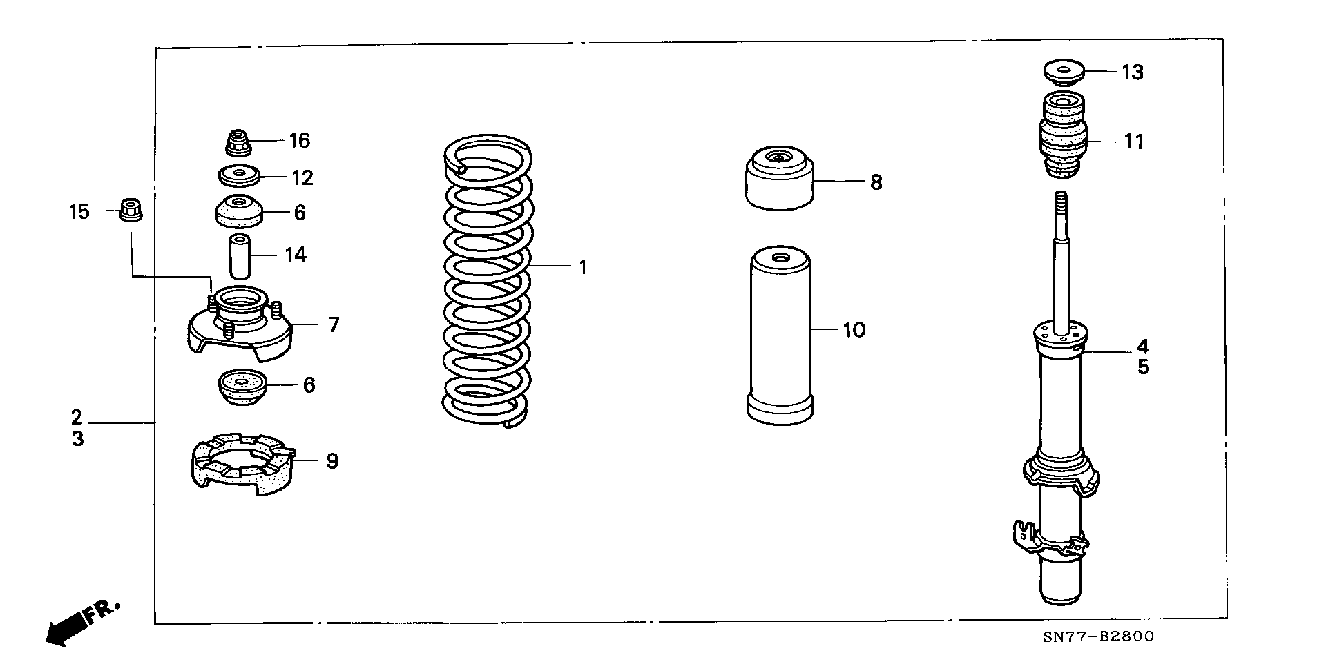 Honda 51675-SN7-E01 - Тампон на макферсън vvparts.bg