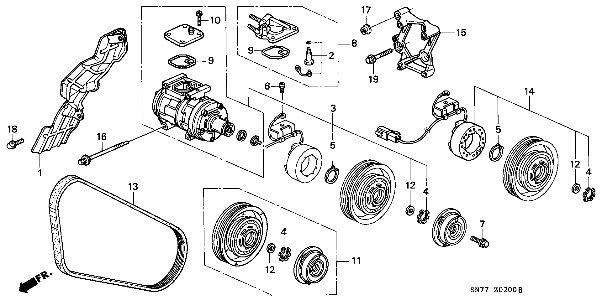 Honda 38920-PT0-003 - Пистов ремък vvparts.bg