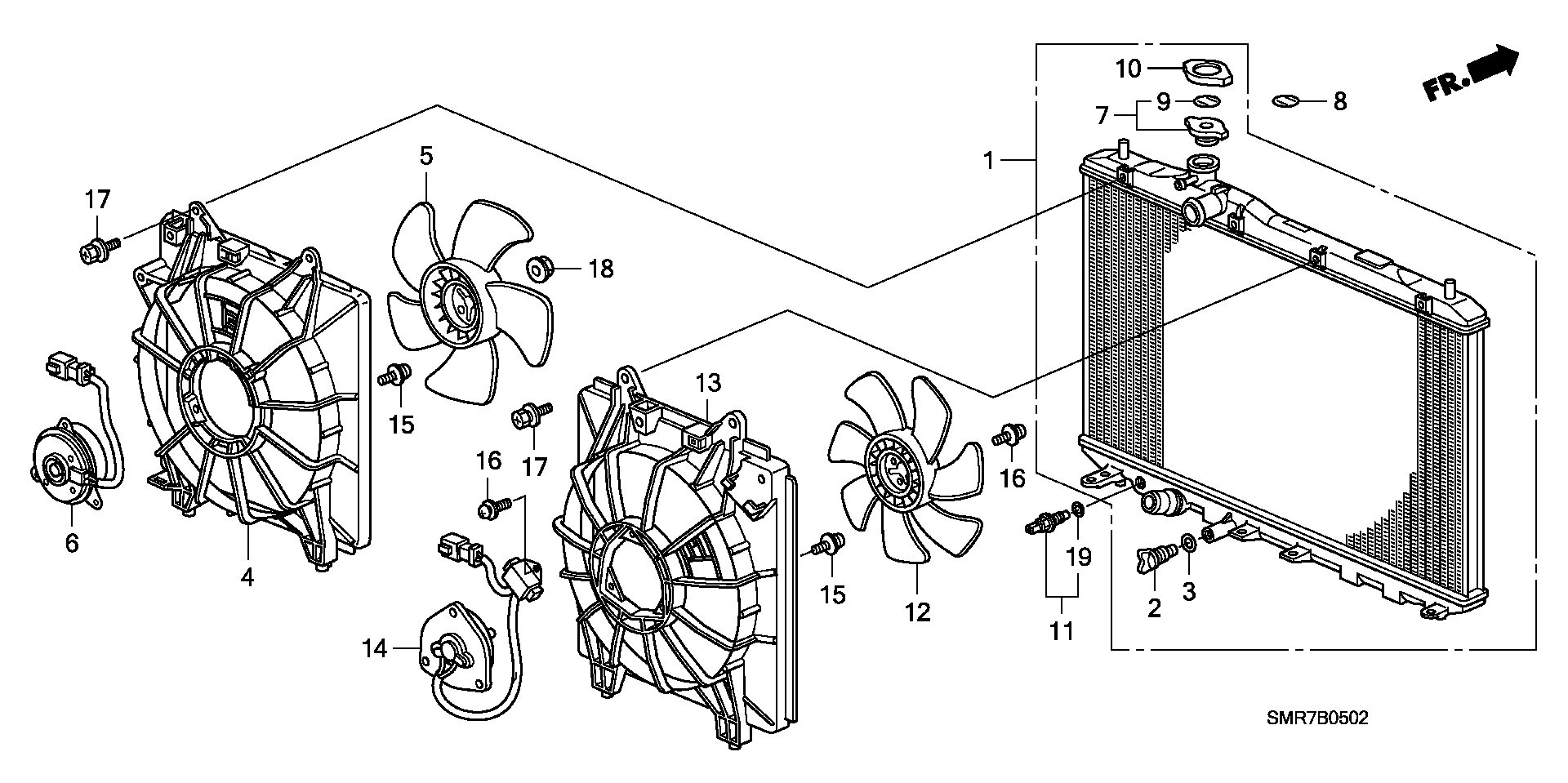 Volvo 19010RSPG01 - Радиатор, охлаждане на двигателя vvparts.bg