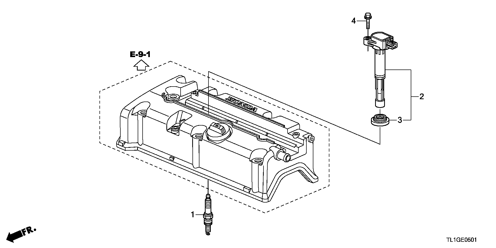 Honda 12290-RL6-G01 - Запалителна свещ vvparts.bg