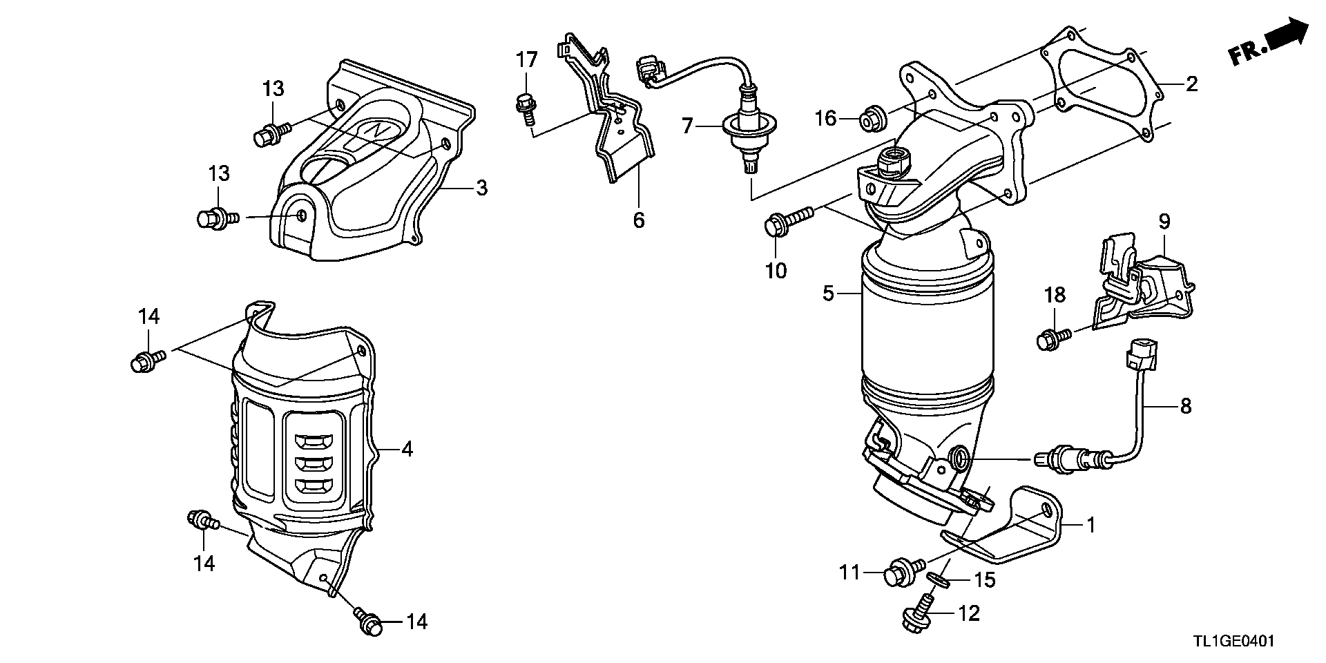 Honda 18115-R40-A01 - Уплътнение, изпускателен колектор vvparts.bg