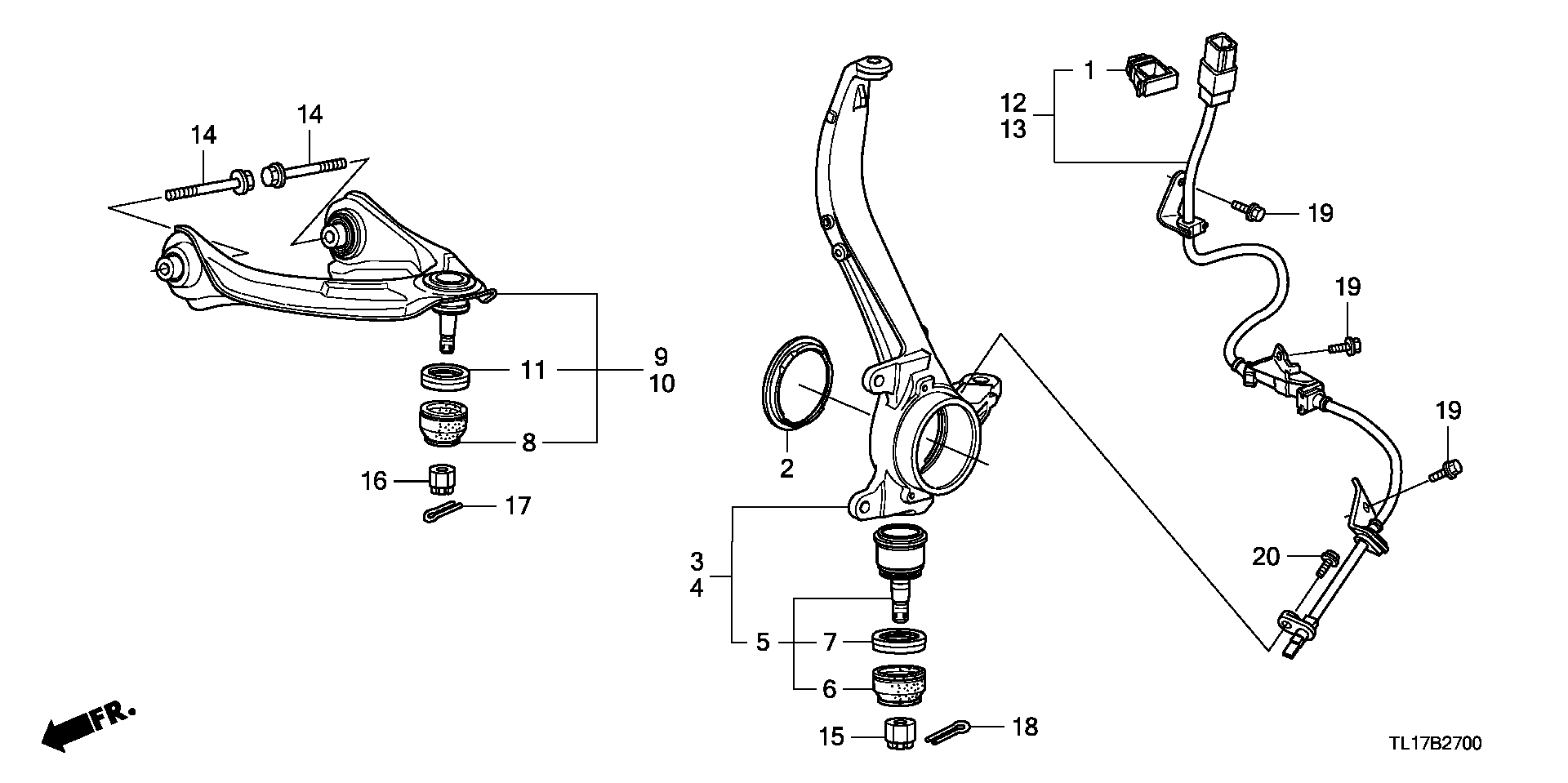 Honda 51220-TA0-A02 - Накрайник на напречна кормилна щанга vvparts.bg