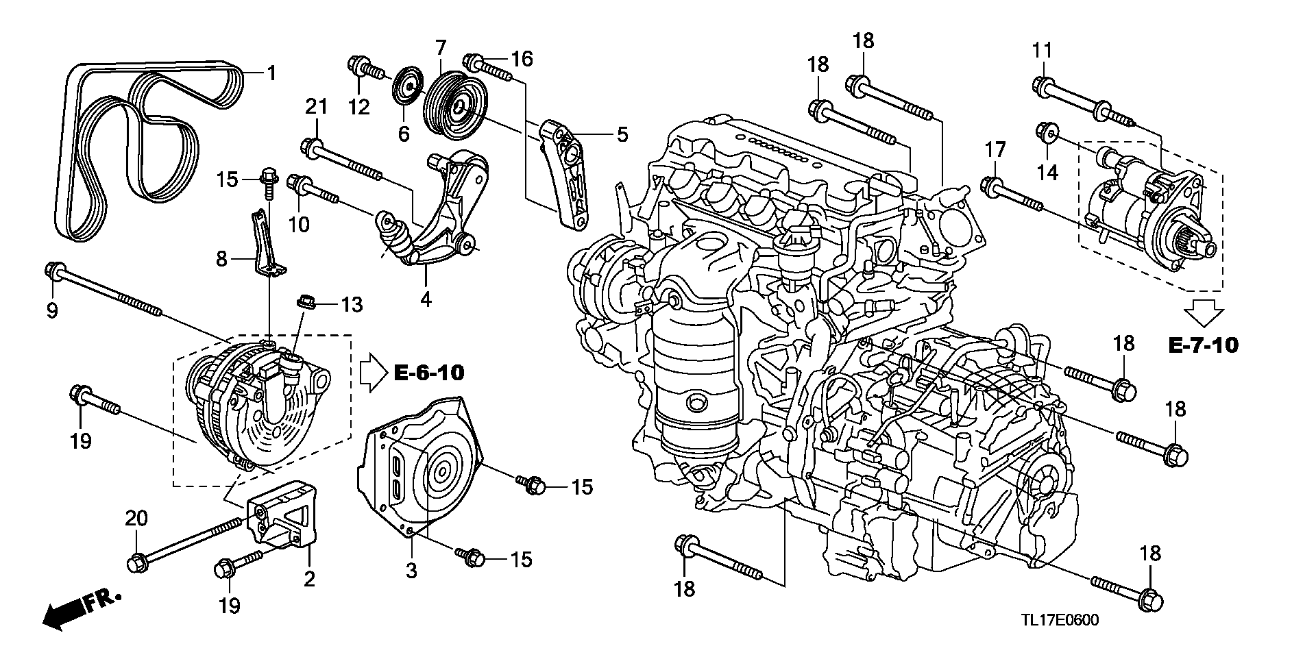 HONDA (GAC) 31170-RZP-G03 - Ремъчен обтегач, пистов ремък vvparts.bg