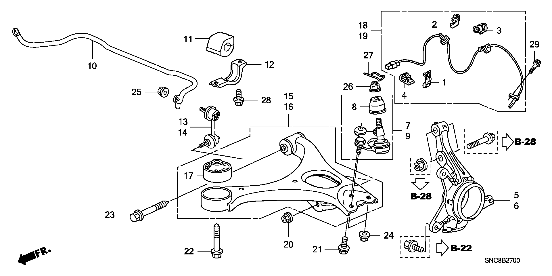 HONDA (DONGFENG) 51321-SNA-A02 - Биалета vvparts.bg