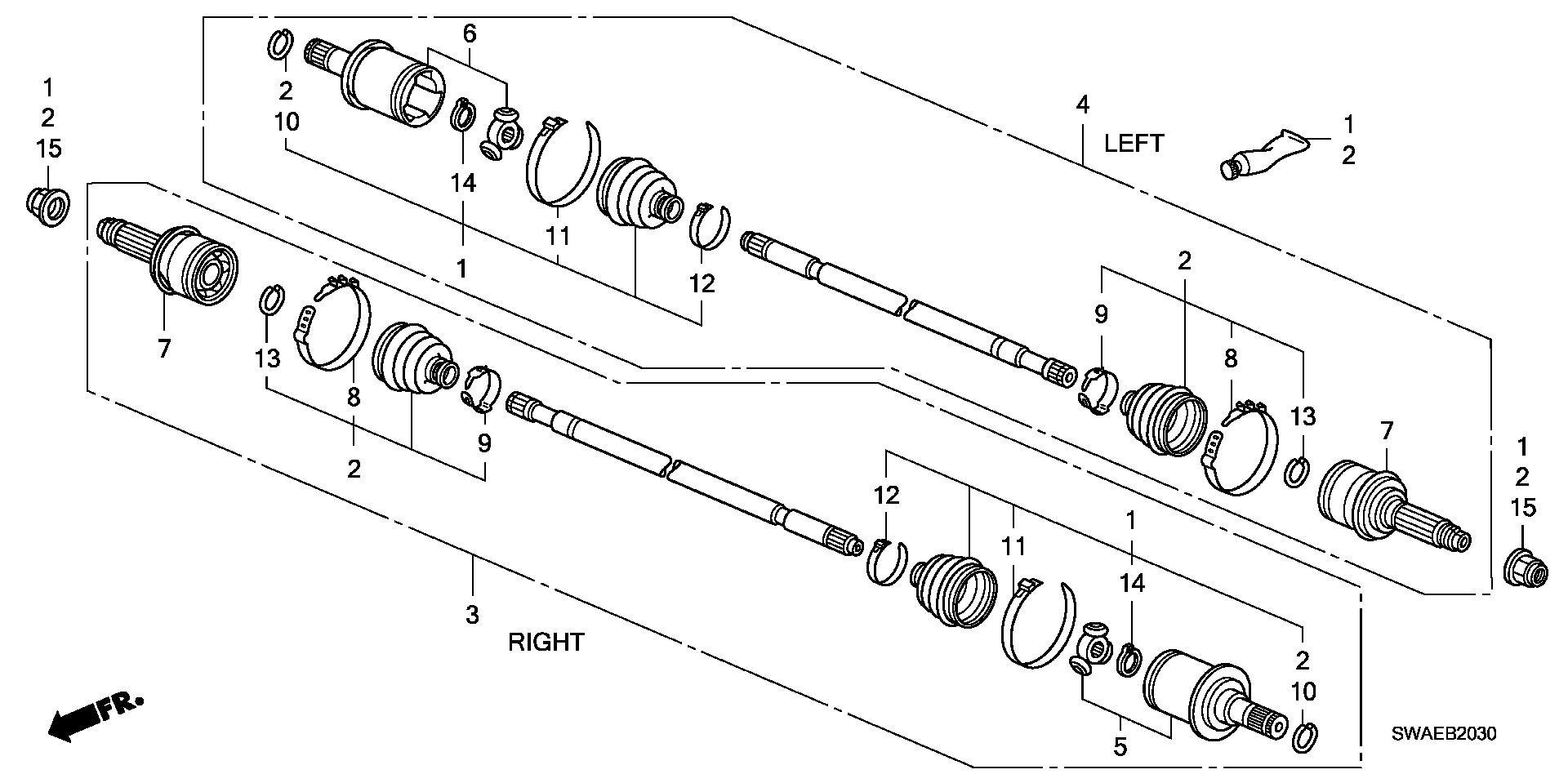 Honda 42310SXSA01 - Полуоска vvparts.bg