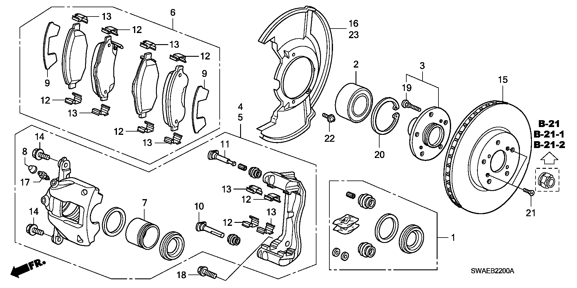 Honda 90681-SJK-000 - Комплект колесен лагер vvparts.bg