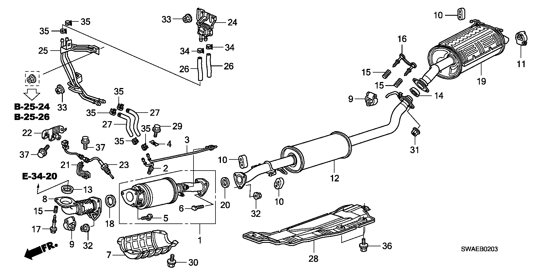 Honda 18215-SWA-J01 - Лагерна втулка, стабилизатор vvparts.bg