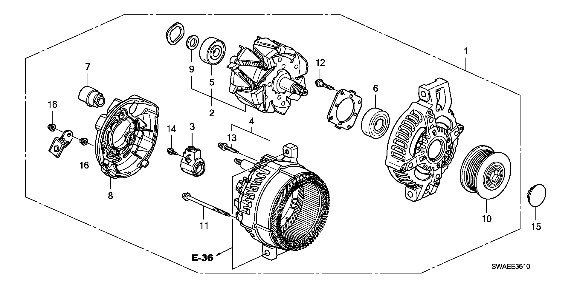 Honda 31100RSRE01 - Генератор vvparts.bg