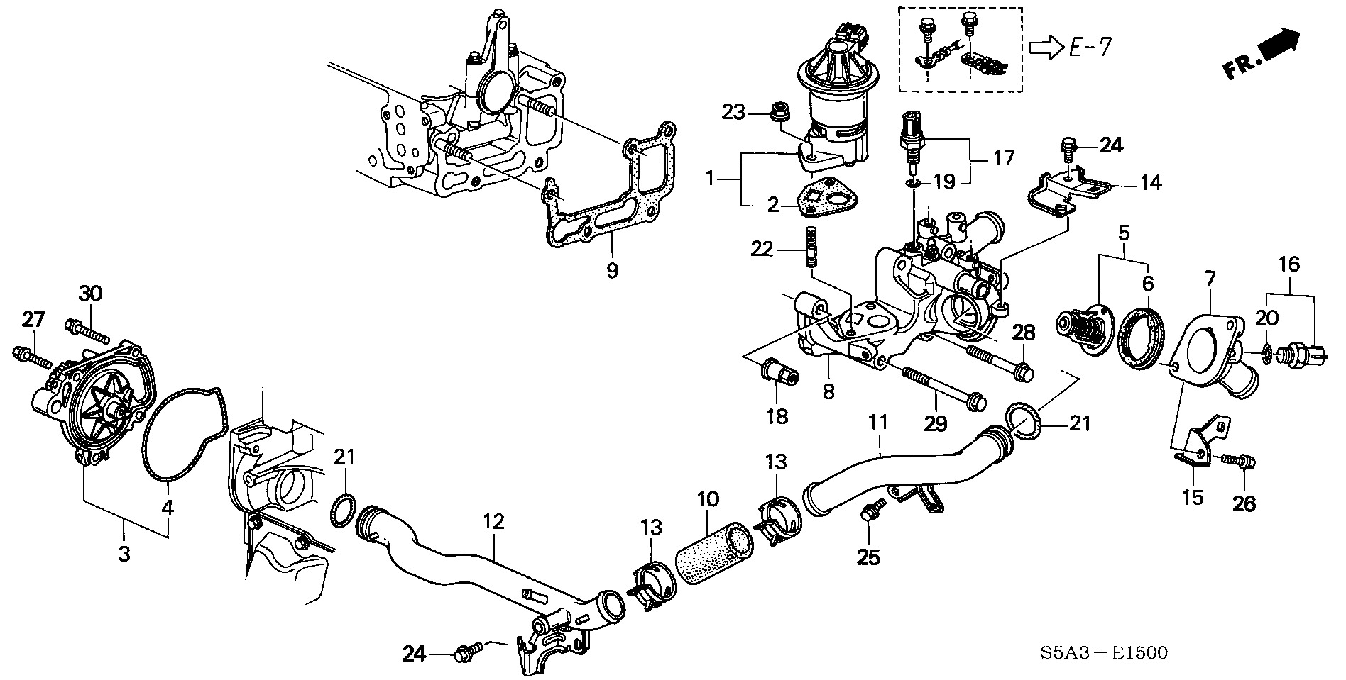 Honda 19 200 PLM A01 - Водна помпа vvparts.bg