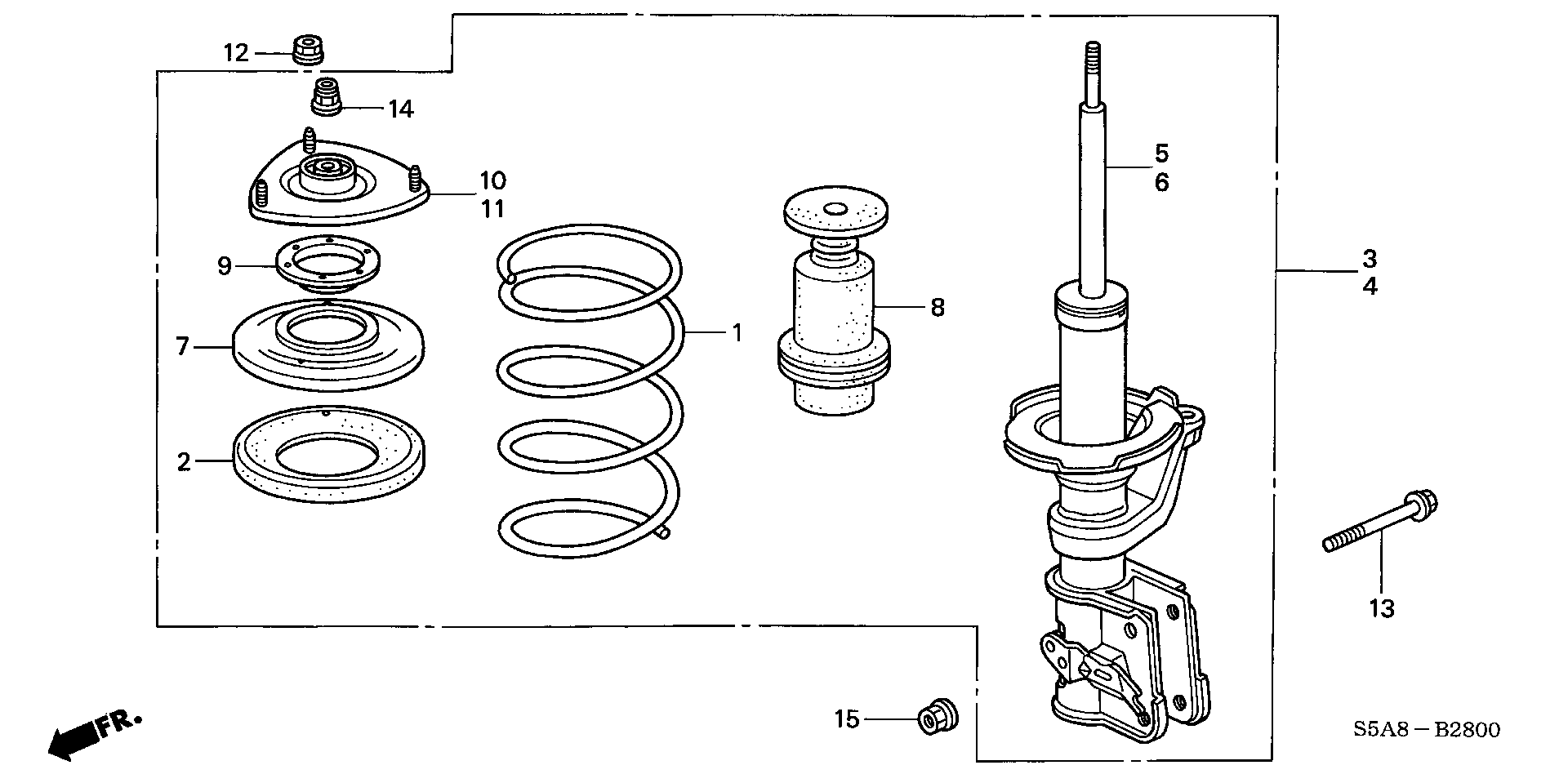 Honda 51605S5AG55 - Амортисьор vvparts.bg