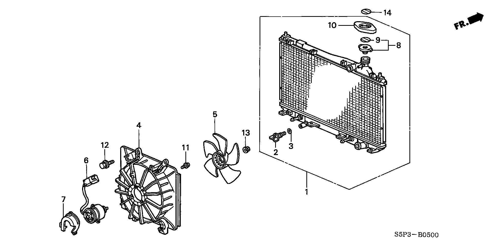 ACURA 19010-PLM-A51 - Радиатор, охлаждане на двигателя vvparts.bg