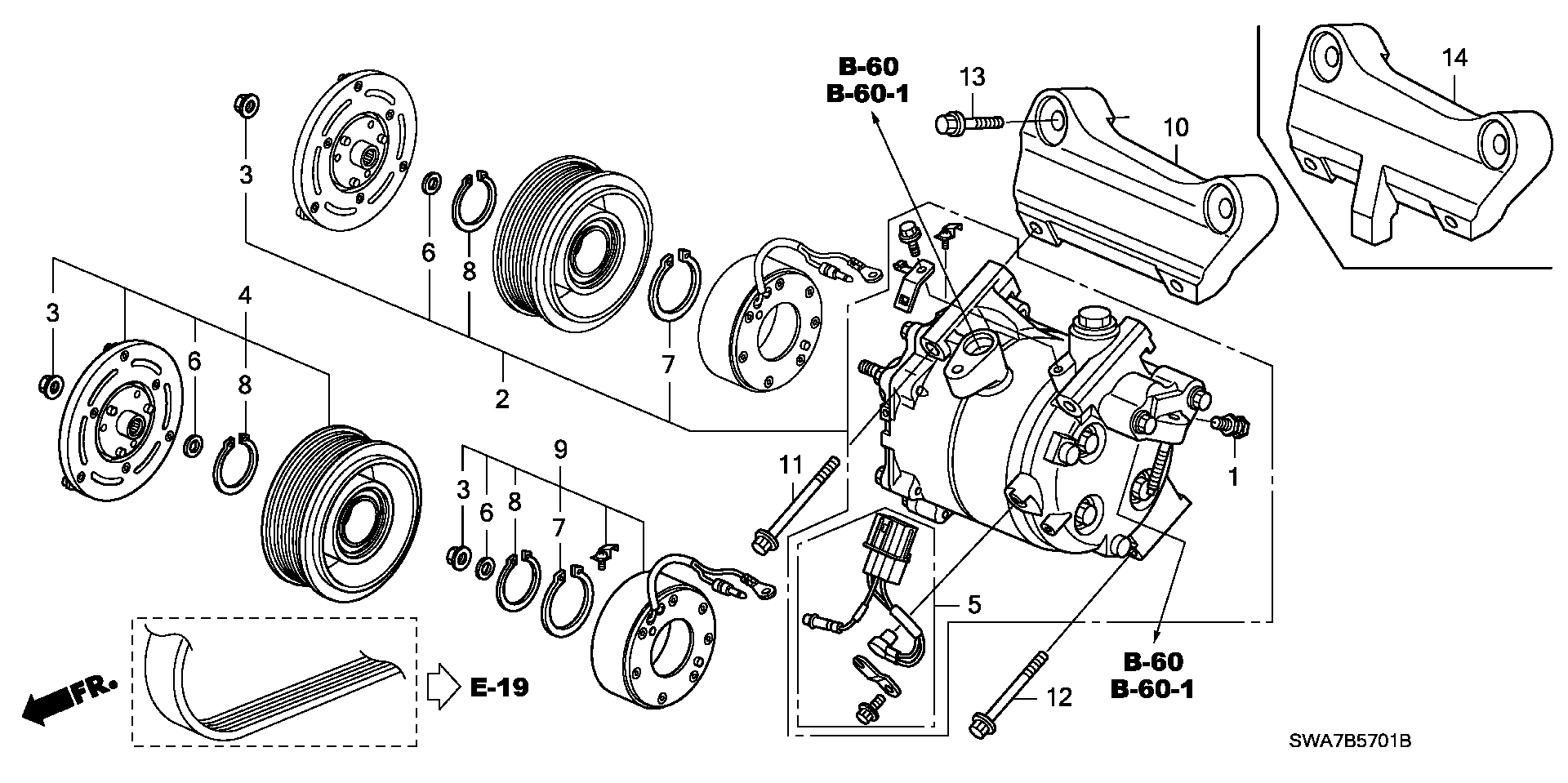 Honda 38 810 RZY A01 - Компресор, климатизация vvparts.bg