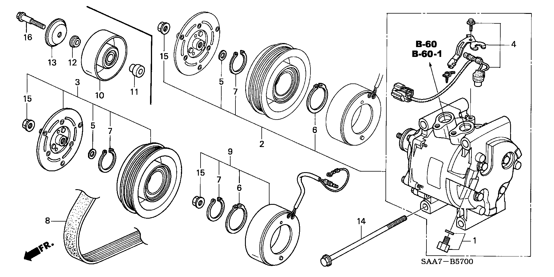 Honda 38900-PWA-006 - Компресор, климатизация vvparts.bg