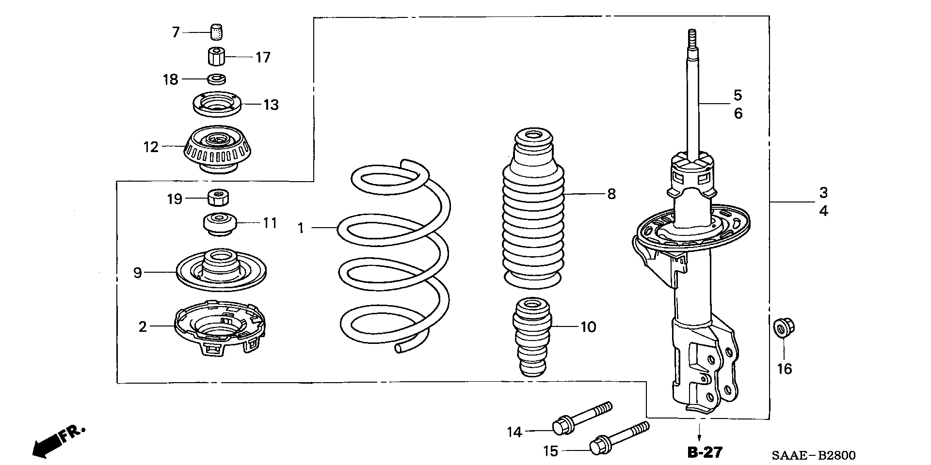 Honda 51726-SAA-003 - Лагерна макферсъна vvparts.bg