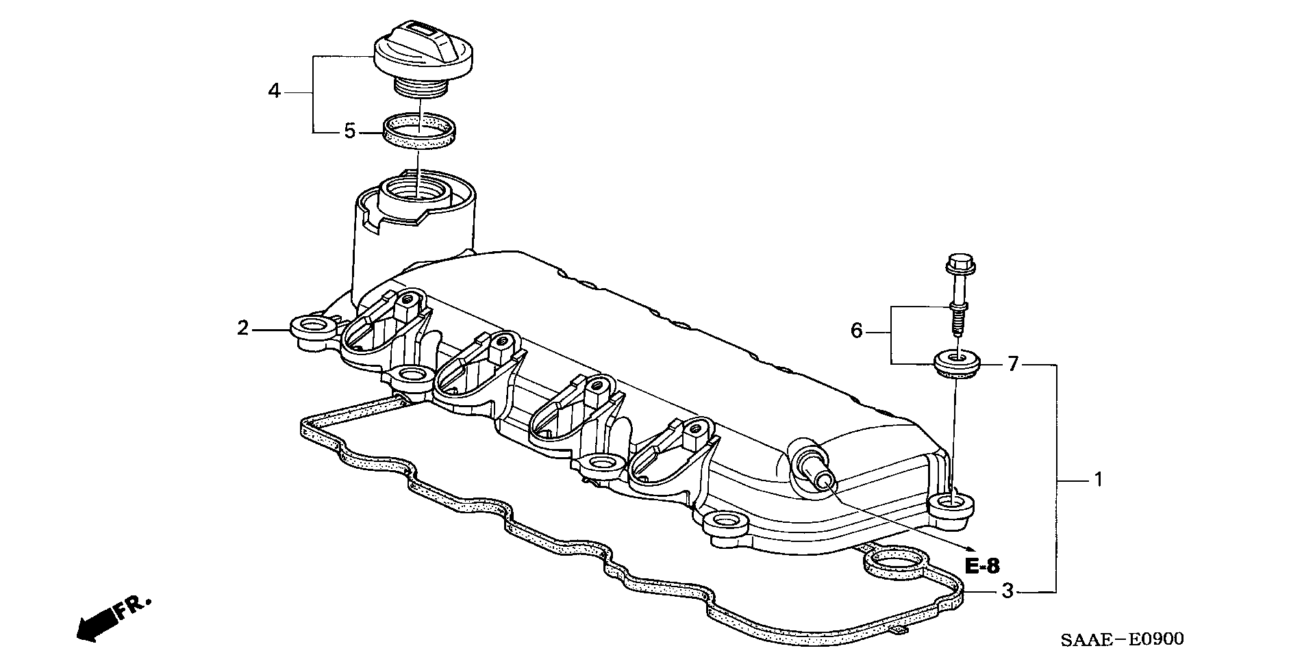 Honda 12341-PWA-000 - Комплект гарнитури, капак на цилиндровата глава vvparts.bg