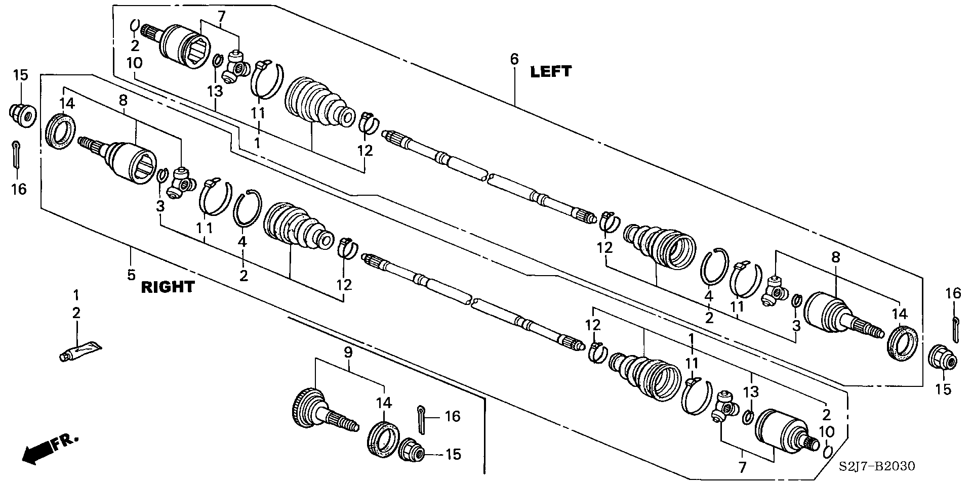 Honda 42018-S2L-003 - Маншон, полуоска vvparts.bg