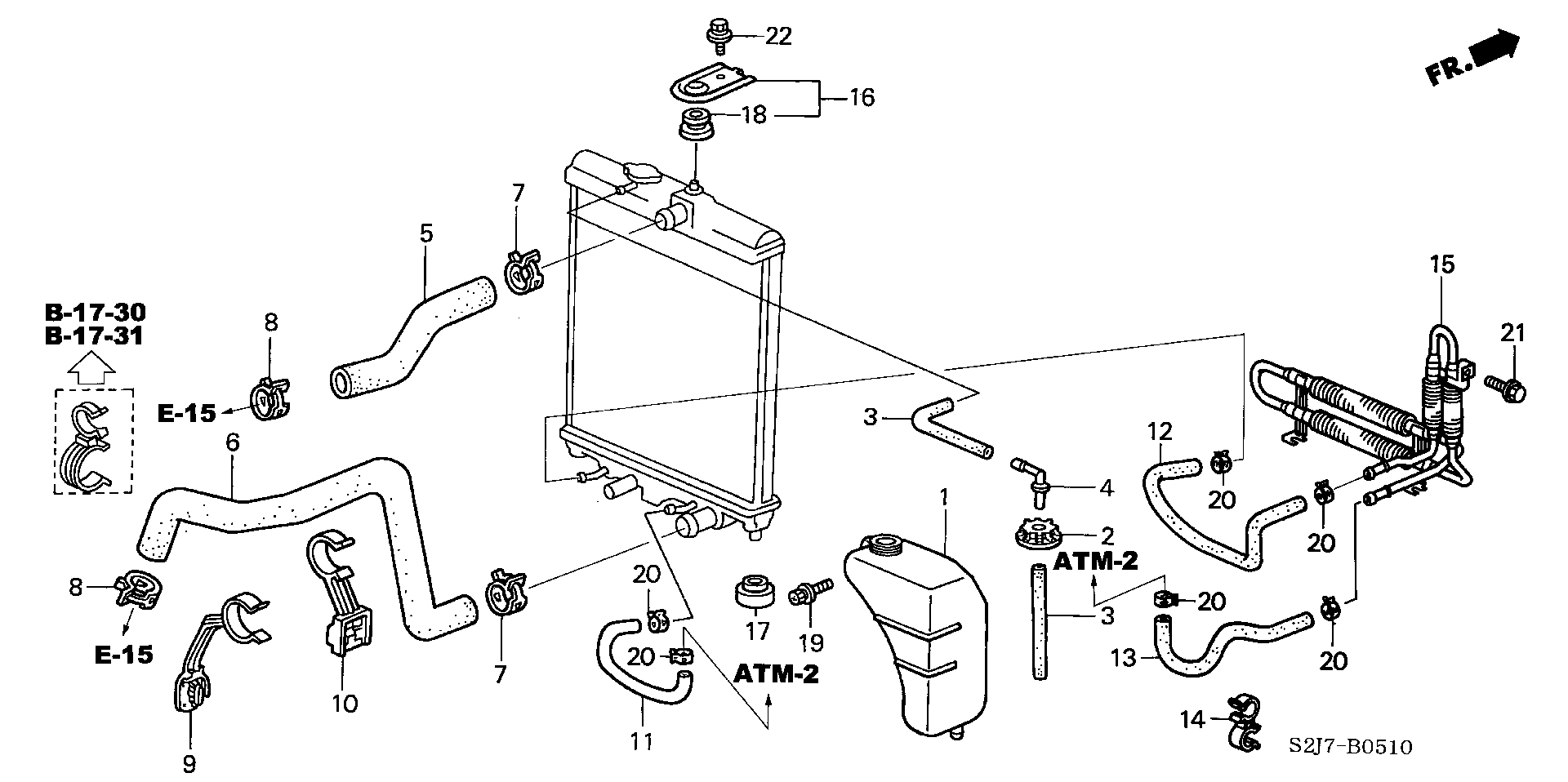 Honda 19501PEL000 - Маркуч на радиатора vvparts.bg