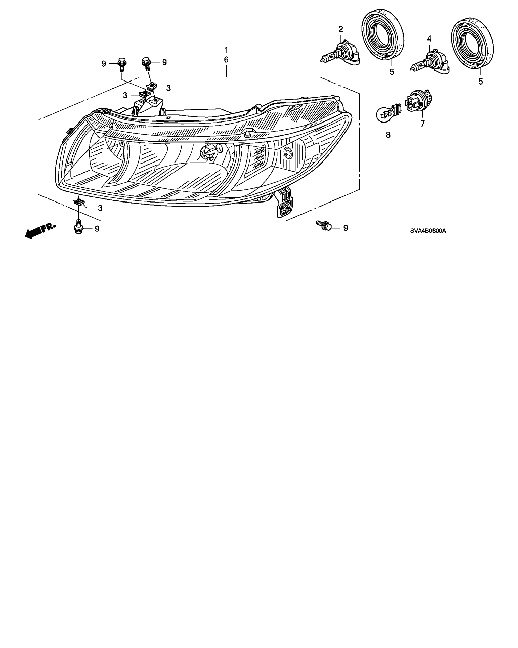 Honda 33104-S3V-A01 - Крушка с нагреваема жичка, фар за мъгла vvparts.bg