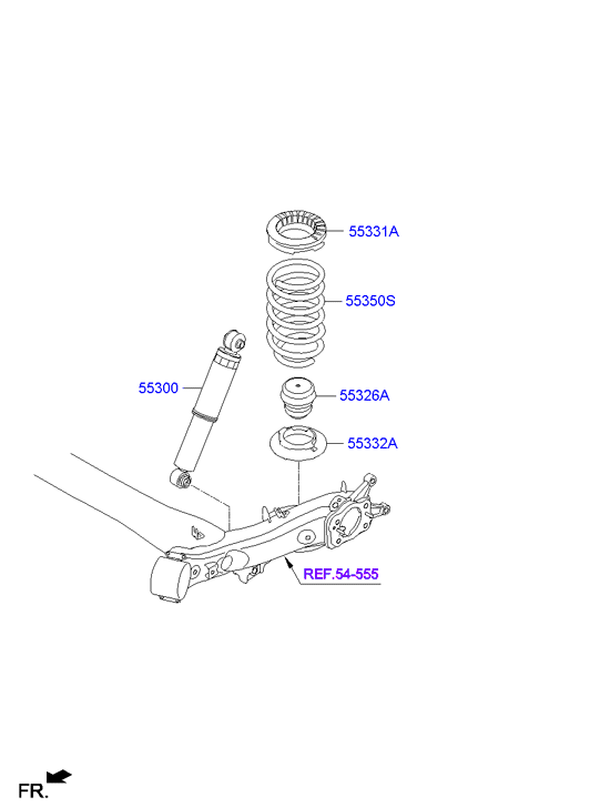 Hyundai 553003X110 - Амортисьор vvparts.bg