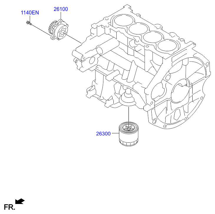 KIA 2630003000 - Маслен филтър vvparts.bg