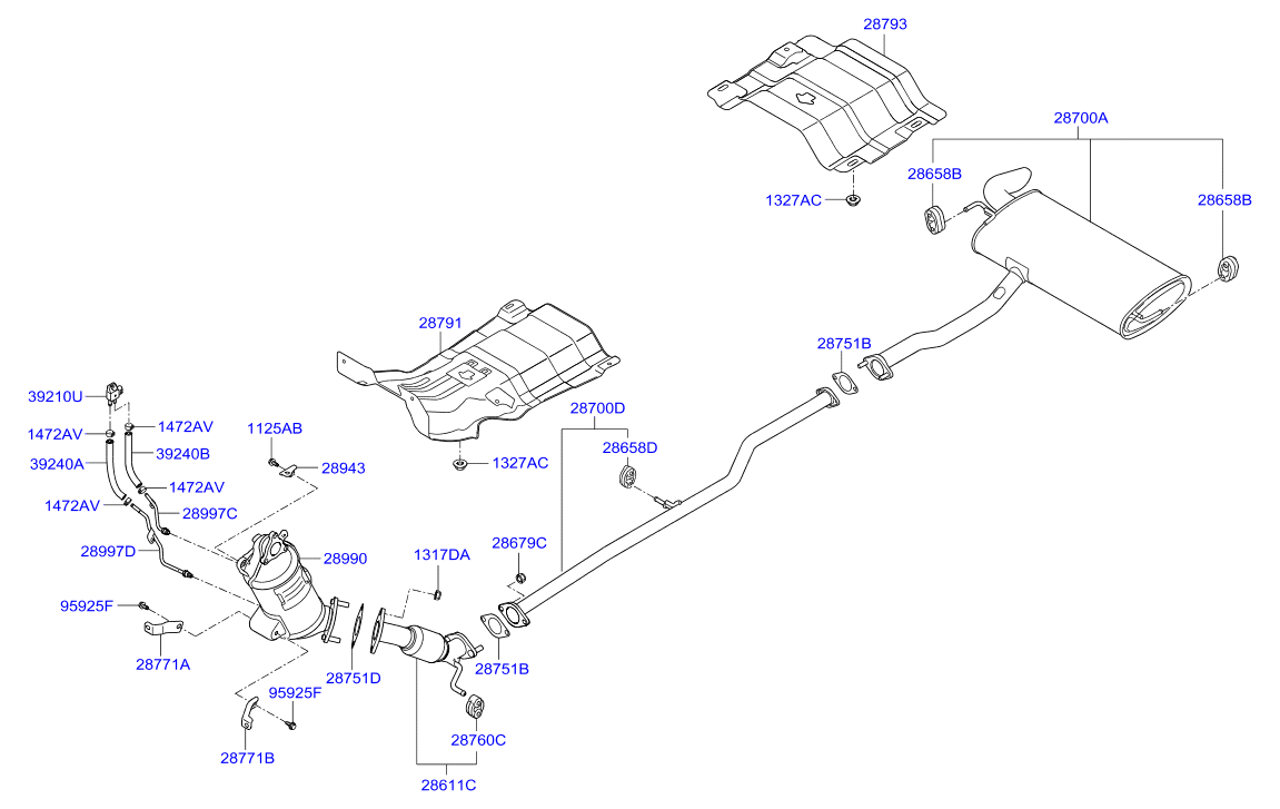 Hyundai 287002Y700 - Крайно гърне vvparts.bg