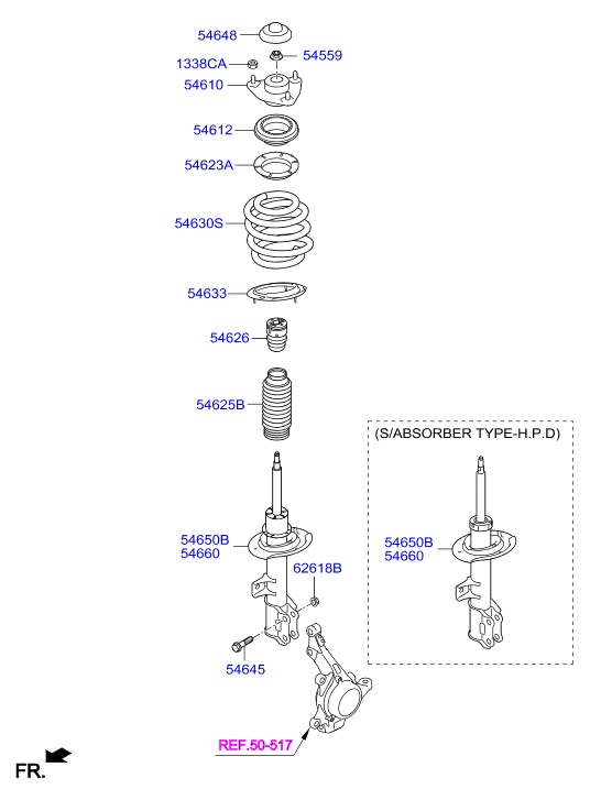 KIA 546123W000 - Тампон на макферсън vvparts.bg