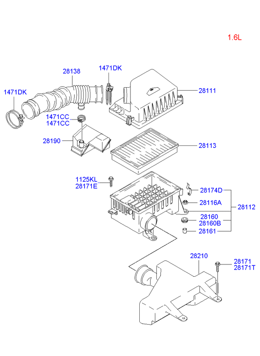 Hyundai 1471135003 - Гайка vvparts.bg