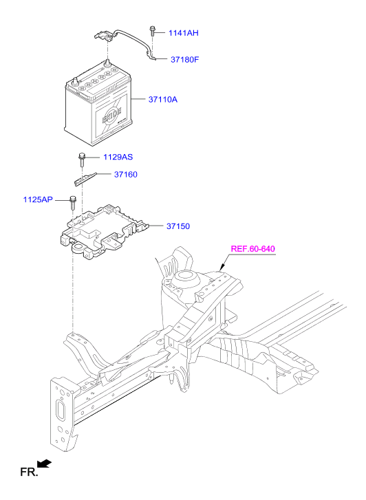 KIA 371100X000 - Battery assy vvparts.bg