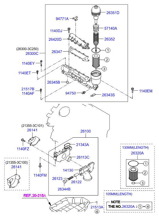 Buessing 26320-3C700 - Маслен филтър vvparts.bg