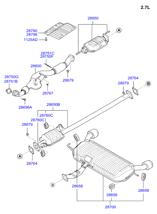 Hyundai 287002E371 - Крайно гърне vvparts.bg