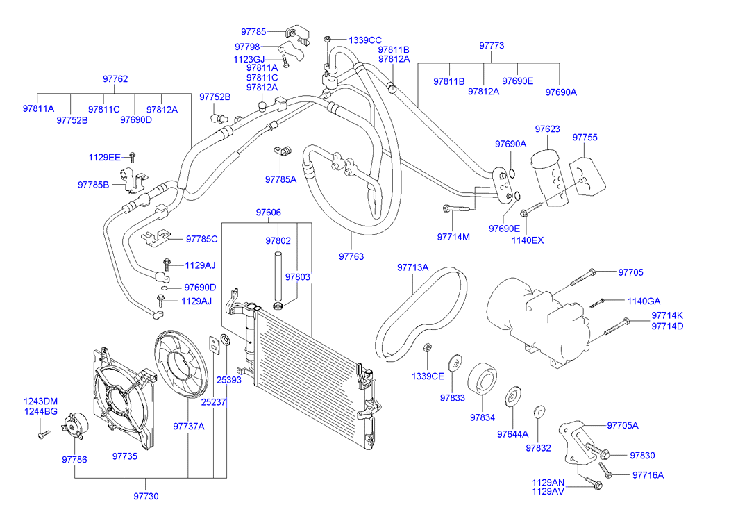 Volvo 976062D000 - Condenser assy - cooler vvparts.bg