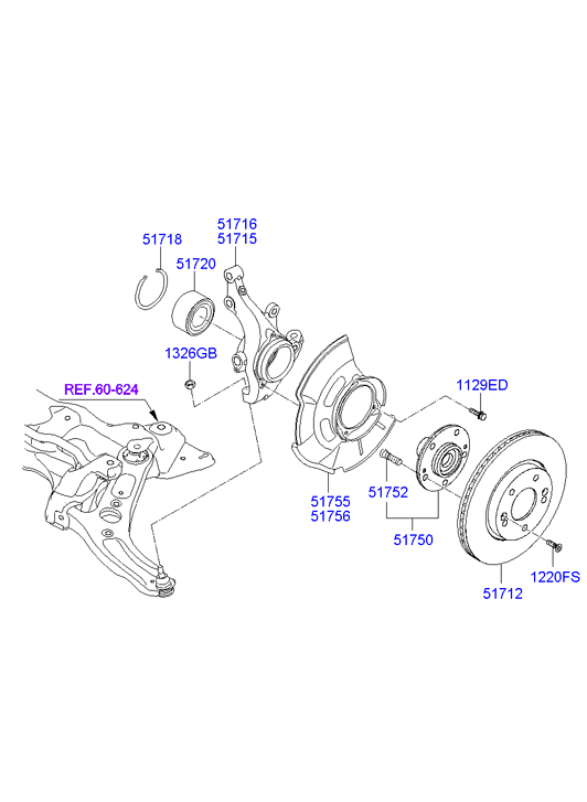 Hyundai 517121M500 - Спирачен диск vvparts.bg