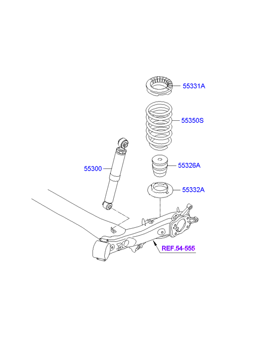 KIA 55300-2V050 - Амортисьор vvparts.bg