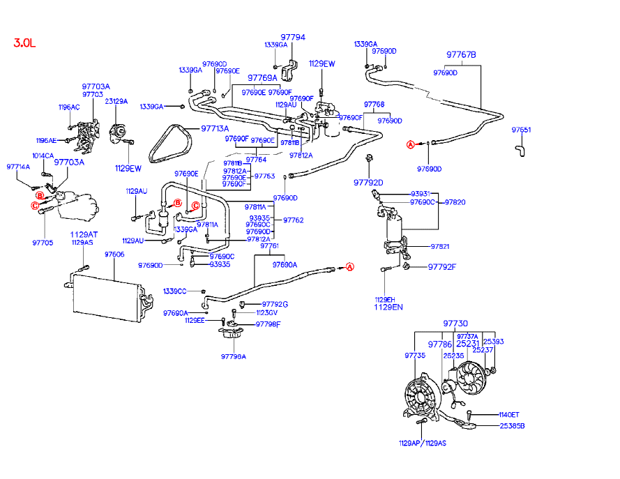 Hyundai 97713 33340 - Пистов ремък vvparts.bg