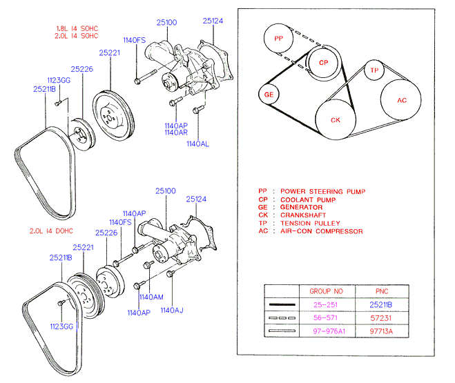 Hyundai 25100-33122 - Водна помпа vvparts.bg