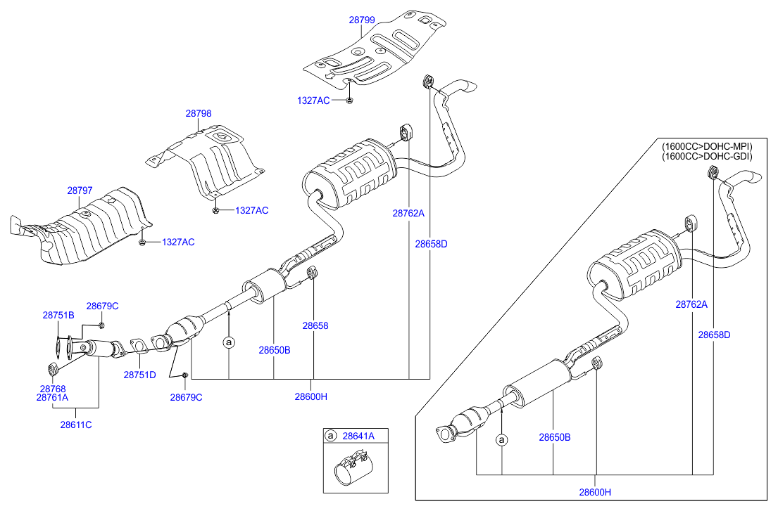 KIA 287602G000 - Държач, гърне vvparts.bg