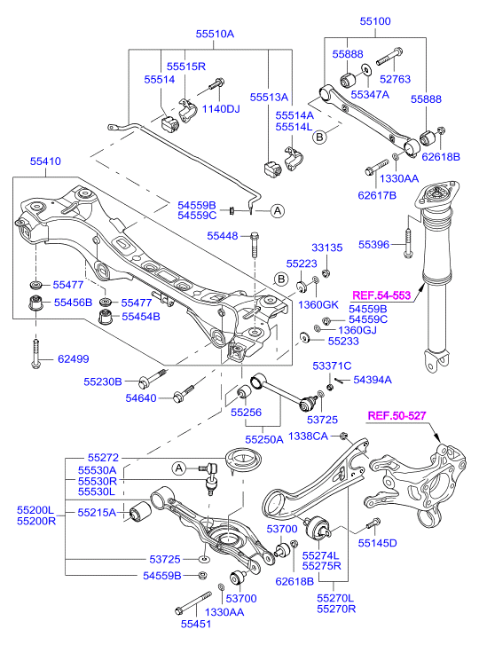 Hyundai 55215 3R000 - Тампон, носач vvparts.bg