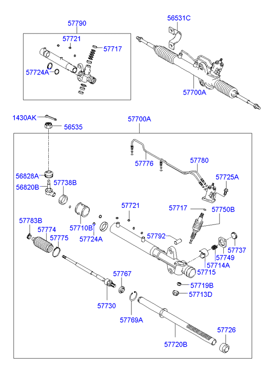 KIA 56820-4A600 - Накрайник на напречна кормилна щанга vvparts.bg