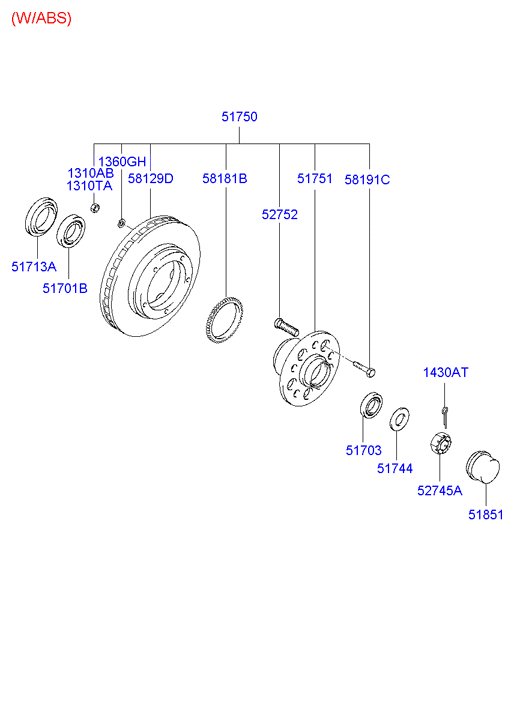 Alfa Romeo 51701-44030 - Комплект колесен лагер vvparts.bg