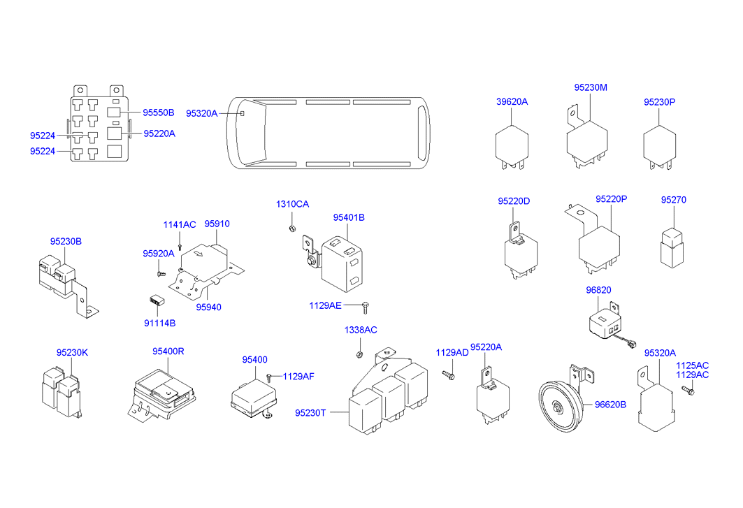 KIA 9522429800 - Реле, къси светлини vvparts.bg