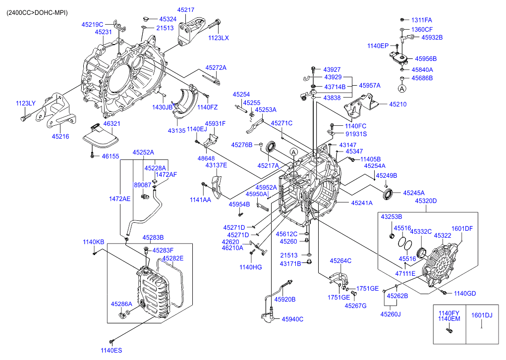 KIA (DYK) 46321-3B600 - Хидравличен филтър, автоматична предавателна кутия vvparts.bg