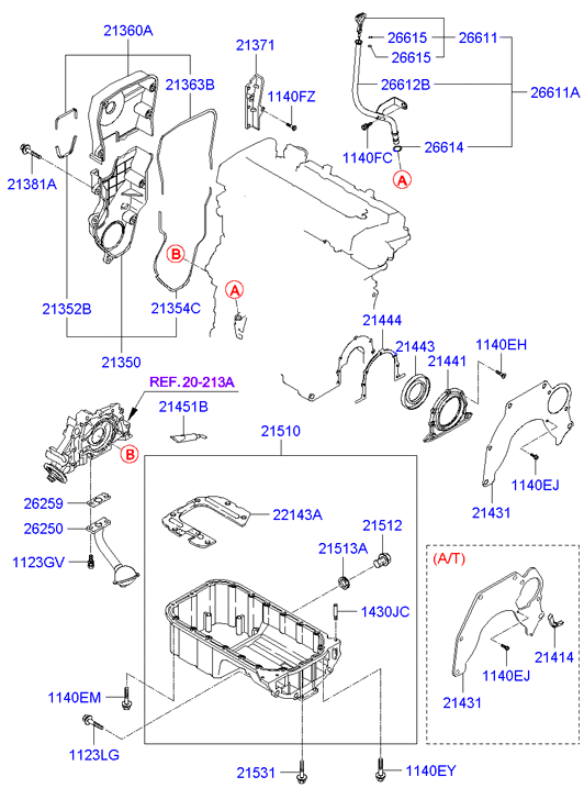 Hyundai 2151223001 - Болтова пробка, маслен картер vvparts.bg