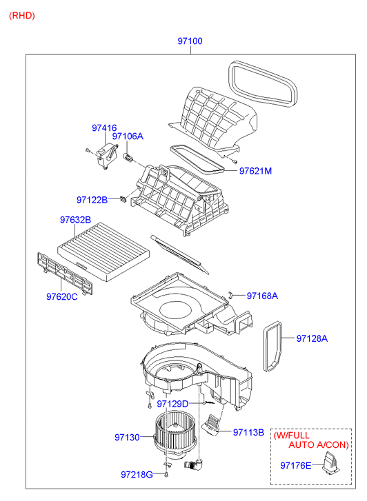 Hyundai 97133-2D100 - Филтър купе (поленов филтър) vvparts.bg