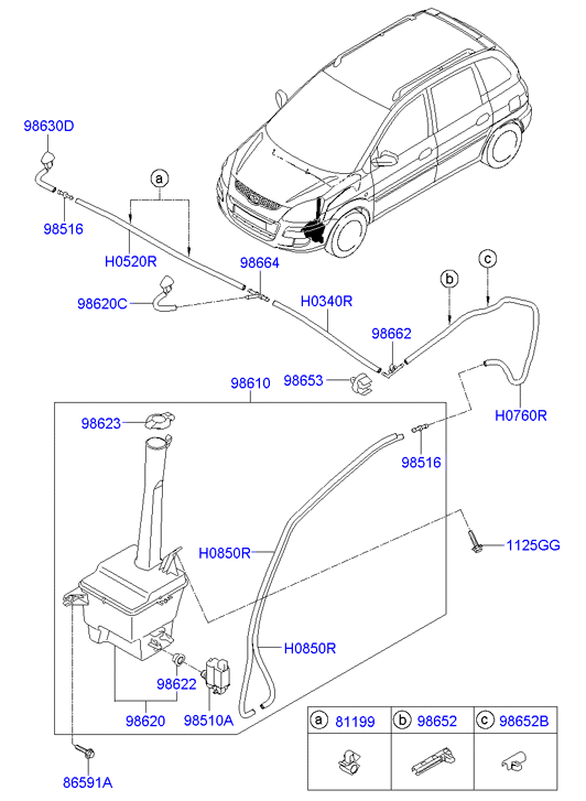 Hyundai 9851025100 - Водна помпа за миещо устр., почистване на стъклата vvparts.bg