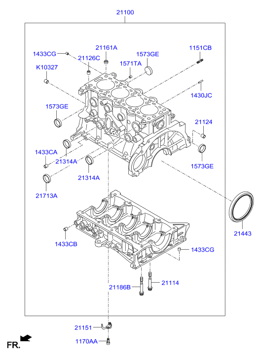 KIA 214432A000 - Семеринг, колянов вал vvparts.bg