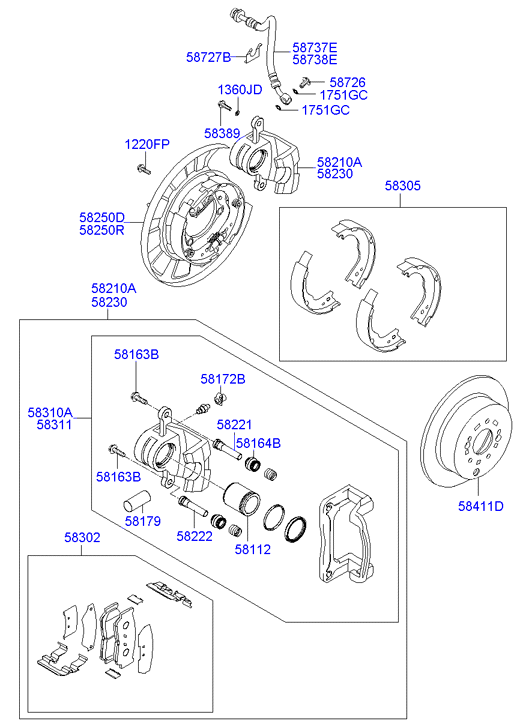 KIA 58311-2BA00 - Спирачен апарат vvparts.bg