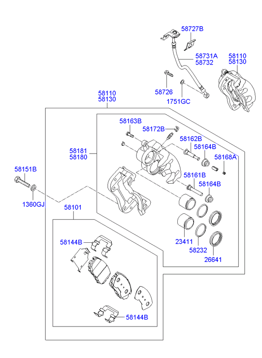 KIA 58190-2BA10 - Спирачен апарат vvparts.bg