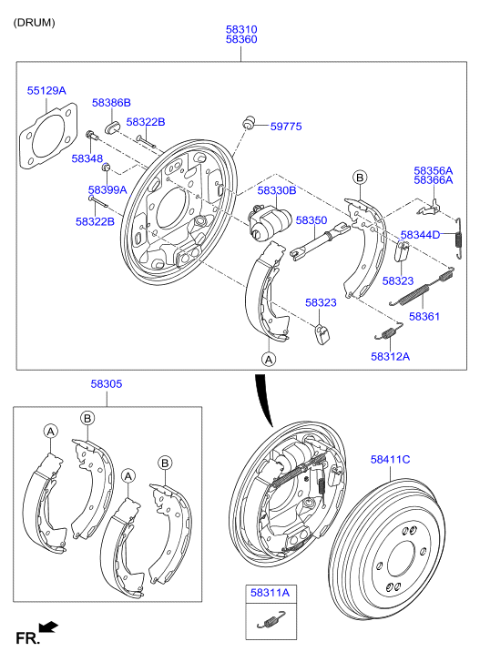 Hyundai 58330-3X000 - Спирачно цилиндърче на колелото vvparts.bg