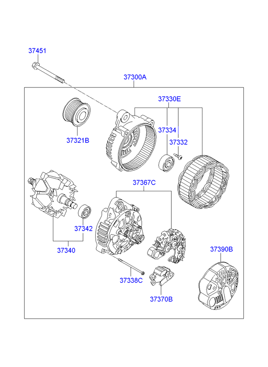 KIA 3730025600 - Генератор vvparts.bg