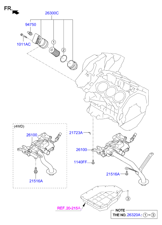 KIA 263203CKB0 - Маслен филтър vvparts.bg